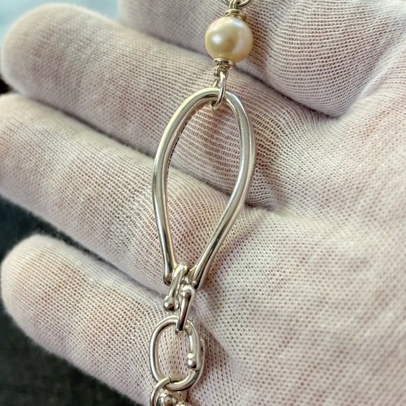 Michael Dawkins Starry Night & Pearl Toggle Bracelet 6-6.5" - Picture 6 of 10